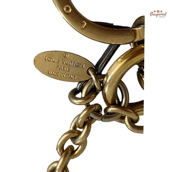 Authentic LOUIS VUITTON Goldtone Neo Tapage Key Holder And Bag Charm - EA0176 - Picture 10 of 14
